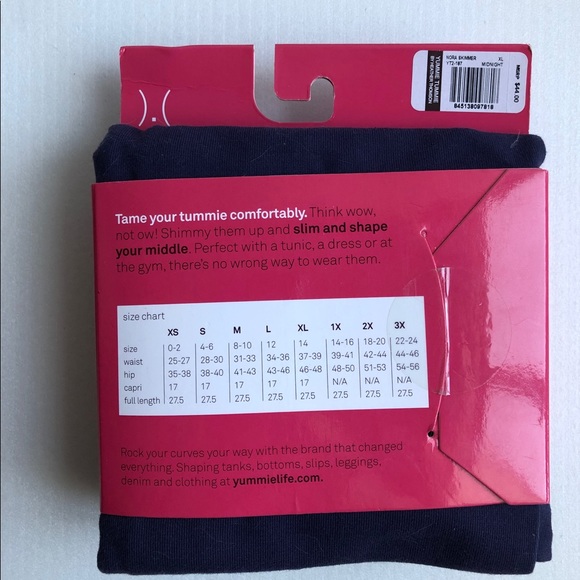 YUMMIE TUMMIE, NAVY BLUE LEGGINGS, NWT, SZXL - Picture 5 of 6